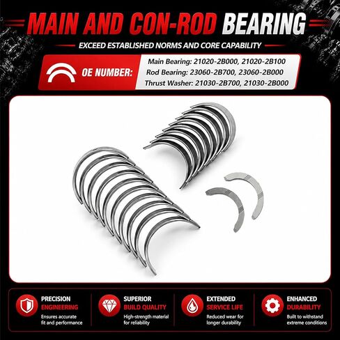 G4FJ 1.6 Overhaul Rebuild Kit w/Crankshaft & Head Gasket Set & Pistons Connecting Rods Bearings Fit For Hyundai Elantra Veloster Kona Tucson Kia Forte K5 Sportage 1.6L Turbo GDI G4FJ 2012-2023 in Saudi Arabia