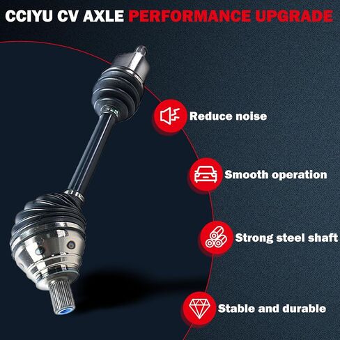 مجموعة عمود المحور CCIYU CV لسيارة Volkswagen Passat/CC/Tiguan/Tiguan Limited 2006-2018 ولسيارة Audi Q3 / Q3 Quattro 2015-2018 - جانب السائق الأيسر الأمامي، AWD/FWD، أوتوماتيكي - استبدال # NCV72109 in Kuwait