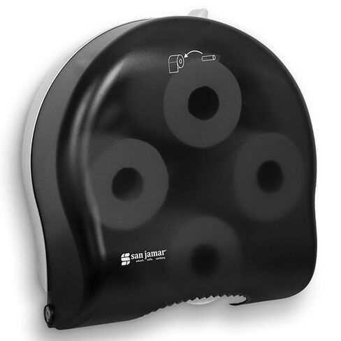 San Jamar Classic Carousel Tissue Dispenser with 4-Stations that hold 4 Rolls for Public Restrooms, Black Pearl in Saudi Arabia