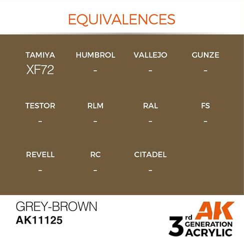 AK Interactive الجيل الثالث أكريليك رمادي-بني 17 مل in Kuwait