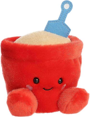 Aurora Adorable Palm Pals June Sand Bucket Stuffed Animal - Fun Collectible Plush for Kids and Adult Collectors - Perfect for Decorating Rooms and Birthday Gifts - Red 4 Inches in Kuwait