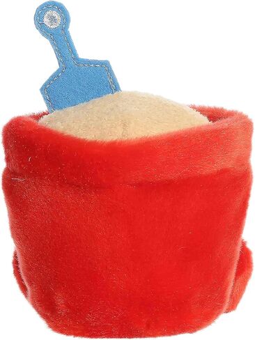 Aurora Adorable Palm Pals June Sand Bucket Stuffed Animal - Fun Collectible Plush for Kids and Adult Collectors - Perfect for Decorating Rooms and Birthday Gifts - Red 4 Inches in Kuwait
