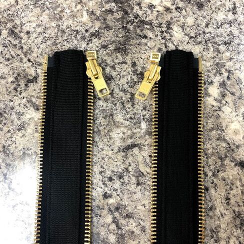 HH Chap Zipper Insert | Black | Adds 2 Inches to your Chaps | Brass YKK 10 Zipper | Made in the USA in Saudi Arabia