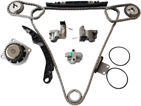 مجموعة سلسلة التوقيت AUCERAMIC مع مضخة مياه متوافقة مع 2003-2007 Infiniti G35، 2003-2007 FX35، 2002-2004 I35، 2006-2007 M35، 2003-2006 Nissan 350Z، 2002-2003 Maxima، 2003-2007 Murano 3.5 لتر V6 90720SAWP in Kuwait