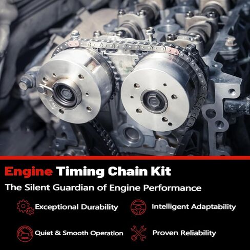 مجموعة سلسلة التوقيت AUCERAMIC مع مضخة مياه متوافقة مع 2003-2007 Infiniti G35، 2003-2007 FX35، 2002-2004 I35، 2006-2007 M35، 2003-2006 Nissan 350Z، 2002-2003 Maxima، 2003-2007 Murano 3.5 لتر V6 90720SAWP in Kuwait
