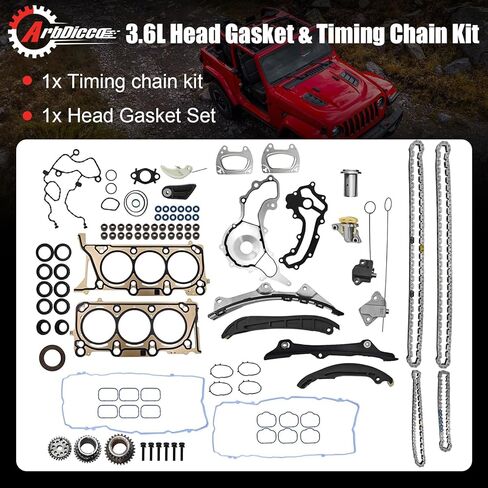 05184352AF HGS1184 3.6L Head Gasket Timing Chain Kit 2016-2024 Fit for Jeep Wrangler Grand Cherokee Gladiator, Fit for Dodge Durango Ram 1500 ProMaster & for Chrysler Pacifica Voyager in Saudi Arabia