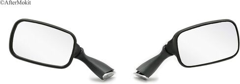 AfterMokit استبدال المرايا الجانبية لسوزوكي هايابوسا 1999-2019 GSX1300R 2001-2002 GSX-R1000 2000-2003 GSX-R750 2001-2003 GSX-R600 مجموعة مرآة الرؤية الخلفية السوداء in Kuwait