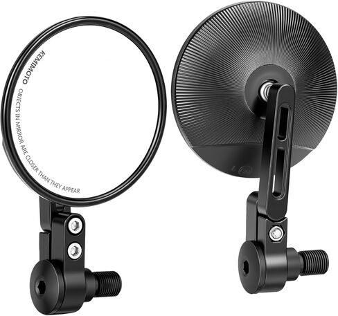 KEMIMOTO Motorcycle MR16 Bar End Mirrors, Handlebars Mirror Compatible with MT-07, MT-09, XSR700, R125, TMAX, FZ09, Niken Series Black in Kuwait