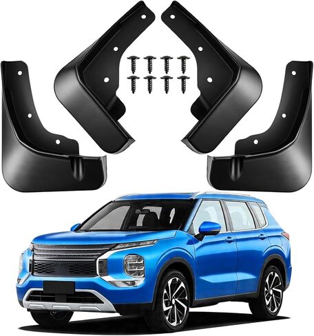 Mud Flaps Compatible with Mitsubishi Outlander 2022-2026,Wheel Tire Splash Guards for Outlander Exterior Accessories,All Weather Tire Protector Splash Guards Sediment Mudflaps No Drill Holes in Saudi Arabia