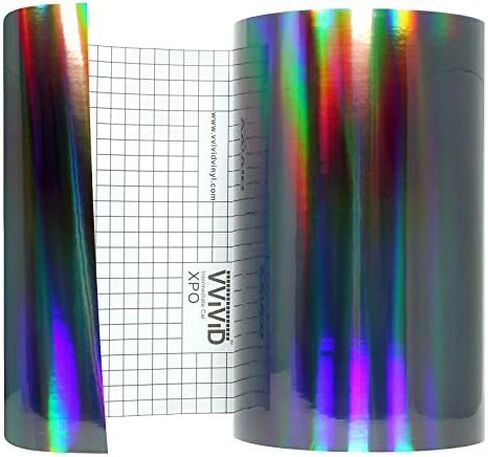 VViViD DECO65 Holographic Black Chrome Adhesive Vinyl (180x 12(15ft)) in Kuwait