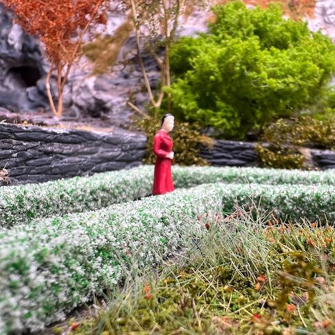 9pcs Multicolor Sponge Strip Hedge Bushes, 0.59in Height, for Railway Train Layout & Car Diorama Scene Models,Ages 14+ in Saudi Arabia