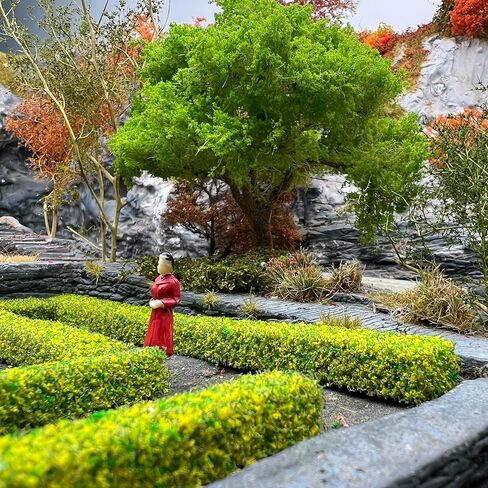 9pcs Multicolor Sponge Strip Hedge Bushes, 0.59in Height, for Railway Train Layout & Car Diorama Scene Models,Ages 14+ in Saudi Arabia