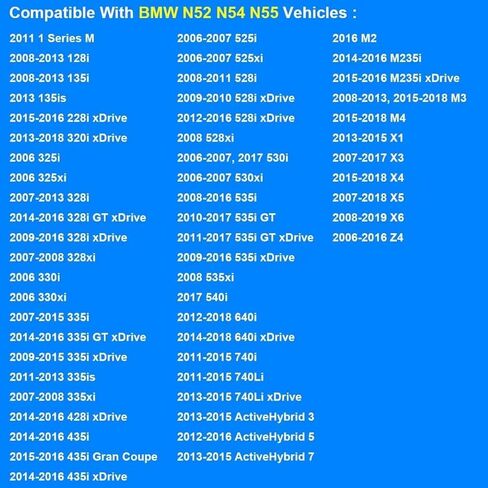 5 قطعة 11427953129 متوافق مع BMW N52 N54 N55-128i 135i 320i 325i 325xi 328i 328xi 330i 330xi 335i 335xi 525i 525xi 528i xi 530i 530xi 535i 535xi M3 X1 X3 X5 Z4 F25 F30 E70 E90 E92 E93 المزيد in Kuwait