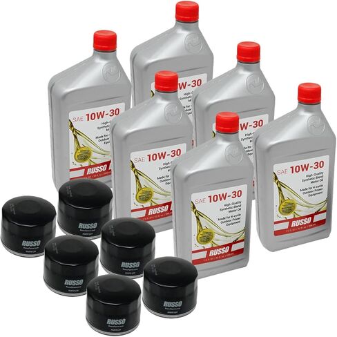 RUSSO 6PK 10W-30 Engine Oil & Oil Filter for Kawasaki 99969-6081 49065-7007 in Saudi Arabia