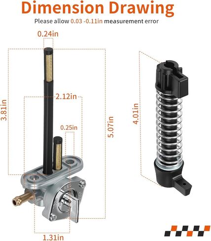 Aluminum Fuel Valve Petcock + Lever Knob For Polaris Magnum 425 Big Boss 500 Scrambler 500 1995-2001 7052190 in Kuwait