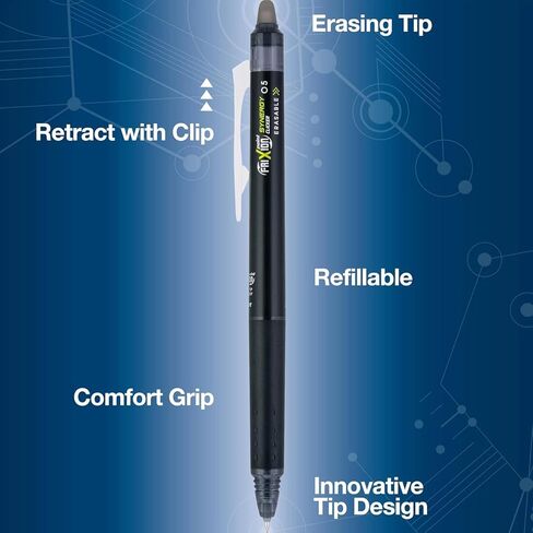 حزمة Pilot G2 + FriXion Synergy Companion Pack، نقطة دقيقة إضافية 0.5 مم، حبر أسود، أسطوانة جل ممتازة 6 عبوات - للاستخدام في المدرسة والمكتب والأعمال in Kuwait