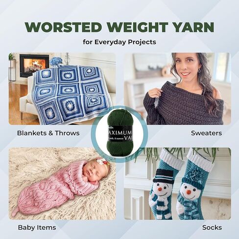 Mary Maxim Maximum Value Yarn - Dark Green in Saudi Arabia