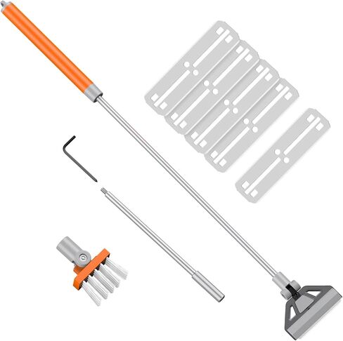 Pawfly Aquarium Algae Scraper Cleaner Fish Tank Brush with 5 Stainless Steel Blades, 26 Inch Aquarium Glass Scraper Aquarium Cleaning Tool in Saudi Arabia