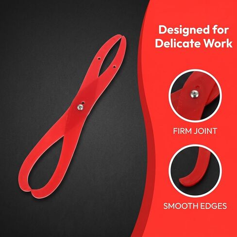 Plastic Pottery Caliper Measuring Tool, 12.2x2.3 Inches Bent Leg Ceramic Carving Supplies, Red Art Sculpture Modeling Equipment Inside Outside Dimensions in Kuwait
