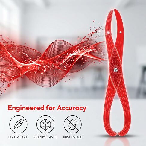 Plastic Pottery Caliper Measuring Tool, 12.2x2.3 Inches Bent Leg Ceramic Carving Supplies, Red Art Sculpture Modeling Equipment Inside Outside Dimensions in Kuwait