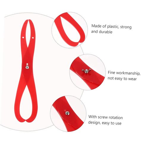 Plastic Pottery Caliper Measuring Tool, 12.2x2.3 Inches Bent Leg Ceramic Carving Supplies, Red Art Sculpture Modeling Equipment Inside Outside Dimensions in Kuwait