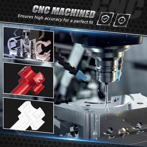 NICECNC الأحمر العالمي الهواء/الوقود خليط المسمار الضابط Keihin FCR Carb دراجة نارية متوافقة مع هوندا ياماها كاواساكي سوزوكي CRF YZF WR KXF KLX RMZ، انظر الإعداد in Kuwait