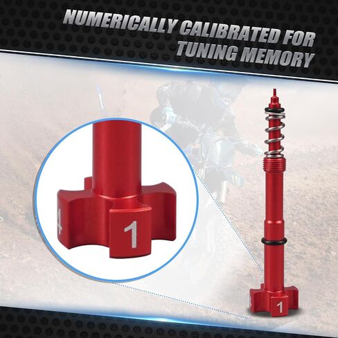NICECNC الأحمر العالمي الهواء/الوقود خليط المسمار الضابط Keihin FCR Carb دراجة نارية متوافقة مع هوندا ياماها كاواساكي سوزوكي CRF YZF WR KXF KLX RMZ، انظر الإعداد in Kuwait
