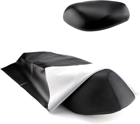 Motorcycle Seat Cover, 39.37" x 27.56" Elastic Leather Seats Protector, DIY Waterproof Wear-Resistant Motorcycle Seat Cover, Universal for Most Motorcycles Scooters (Black) in Saudi Arabia