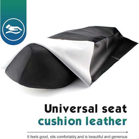Motorcycle Seat Cover, 39.37" x 27.56" Elastic Leather Seats Protector, DIY Waterproof Wear-Resistant Motorcycle Seat Cover, Universal for Most Motorcycles Scooters (Black) in Saudi Arabia