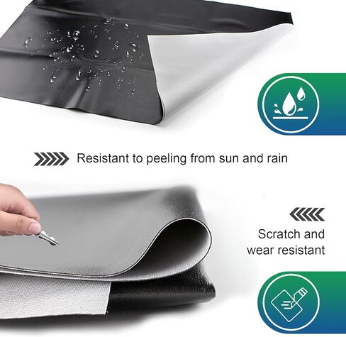 Motorcycle Seat Cover, 39.37" x 27.56" Elastic Leather Seats Protector, DIY Waterproof Wear-Resistant Motorcycle Seat Cover, Universal for Most Motorcycles Scooters (Black) in Saudi Arabia