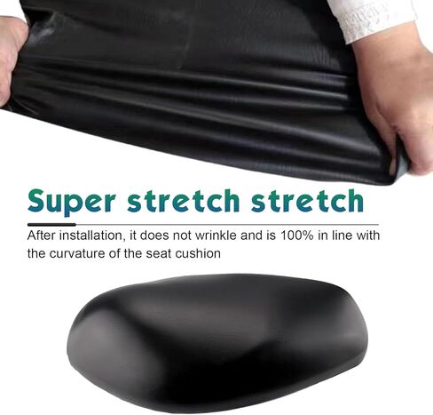 Motorcycle Seat Cover, 39.37" x 27.56" Elastic Leather Seats Protector, DIY Waterproof Wear-Resistant Motorcycle Seat Cover, Universal for Most Motorcycles Scooters (Black) in Saudi Arabia