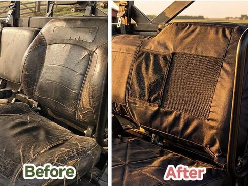 أغطية مقاعد YMU Ranger مع شبكة تخزين شبكية، أغطية مقاعد UTV متوافقة مع Polaris Ranger 1000 2020-2026، Polaris Ranger XP 1000 2017-2021 in Kuwait