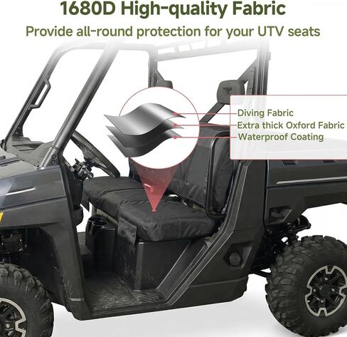 أغطية مقاعد YMU Ranger مع شبكة تخزين شبكية، أغطية مقاعد UTV متوافقة مع Polaris Ranger 1000 2020-2026، Polaris Ranger XP 1000 2017-2021 in Kuwait