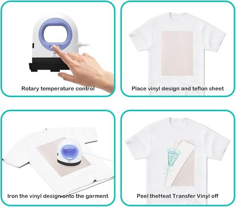 Mini Heat Press Machine (160W Boost Power) - 4-Level Heat up to 420°F - Portable Small Iron for T-Shirts, Totes, Hats & DIY Projects - HTV & Sublimation - Includes AI Design Tools (Purple) in Saudi Arabia
