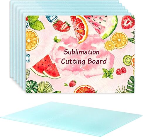 6Pcs 11×15 Inch Sublimation Cutting Board Blanks, Textured Tempered Glass Cutting Board for Kitchen, Anti Slip Heat Resistant Glass Chopping Boards for DIY Countertop Heat Press Machine in Saudi Arabia