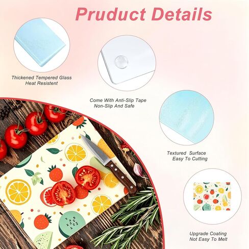 6Pcs 11×15 Inch Sublimation Cutting Board Blanks, Textured Tempered Glass Cutting Board for Kitchen, Anti Slip Heat Resistant Glass Chopping Boards for DIY Countertop Heat Press Machine in Saudi Arabia