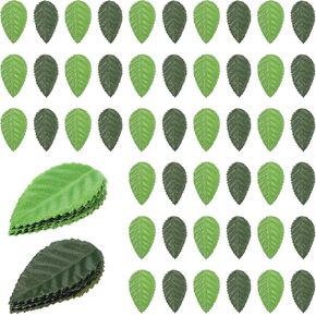200Pcs Artificial Rose Leaves, Mixed Green Faux Silk Leaves, 2 Colors Fake Faux Leaf for DIY Crafts, Floral Arrangements, Wedding Decor, Scrapbooking, and Home Decoration in Saudi Arabia