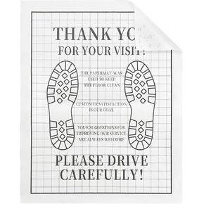 Paper Floor Mats for Cars, Disposable White Automotive Floor Mats, Waterproof Kraft Paper Car Floor Mats, Temporary Car Detailing Supplies, Interior Car Accessories for Auto Dealership (100) in Saudi Arabia