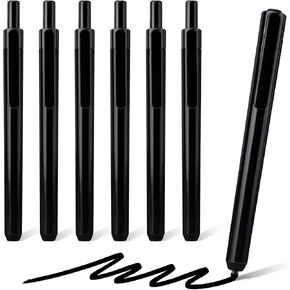 6 Pcs Retractable Permanent Markers, Fine Point Quick-drying Black Ink Marker Pens, Waterproof Fade Resistant Permanent Markers for Paper Plastic Wood Grass Metal Writing Coloring (Black) in Saudi Arabia