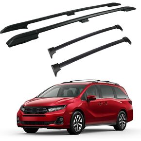 Roof Rack Cross Bars & Side Rail Kit for Honda Odyssey 2018-2026 – Durable Aluminum Alloy, Complete Set with 2 Cross Bars + 2 Side Rails, Secure Transport for Kayaks, Bikes, Cargo Carriers & Luggage in Saudi Arabia