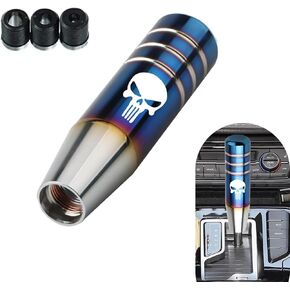5" Skull Aluminum Gear Lever Shifter Knob, Heavy Weighted Car Gear Shift Knob, Personalized Stick Shift Handle for Most Automatic Manual Vehicles (Multicolored) in Saudi Arabia