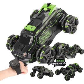Chandler RC Car Rechargeable USB 6 Wheels Drive Smoke Light Dual Grip Remote Control Hand Gesture Sensor an Off Road Climbing Drift Stunt 360 Degree Rotating Flipping Back Car JC03 (Orange) in Saudi Arabia