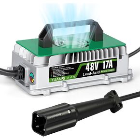 17 Amp 48 Volt Golf Cart Battery Charger for Yamaha G29 with 3-Pin Leaf Plug, IP67 Waterproof, Automatic 48V Smart Trickle Charger for Lead Acid Battery in Saudi Arabia