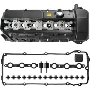Engine Valve Cover Kit with Oil Cap & Gasket & Bolts & Spark Plug Seals Compatible with 1998-2003 BMW 328i 328Ci 323i 325i 325xi 325Ci 330i 525i 528i 530i X5 Z3, 2.5L/2.8L/3.0L Replace 11121432928 in Saudi Arabia