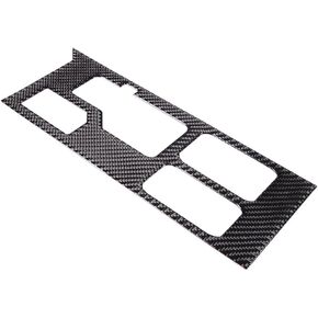 Center Console Gear Panel Sticker for 2022 Toyota Tundra Soft Carbon Fibre Car Centre Console Gear Panel Decorative Protective Interior Accessories (Style B -Black Carbon) in Saudi Arabia