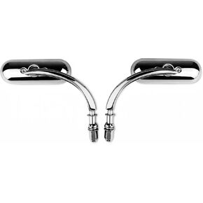 Motorcycle Rearview Mirrors Mini Oval 8MM for Harley Davidson Road King Street Glide Electra Dyna Sportster Softail Road Glide 1982-2022,Chrome in Saudi Arabia