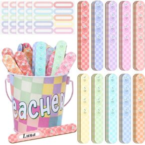ReliThick 101 Pcs Pencil Flip Name Sticks with Metal Buckets Back to School Talking Sticks with Metal Holder Set for Classroom Management Tool Teacher Essentials Educational Activities in Kuwait
