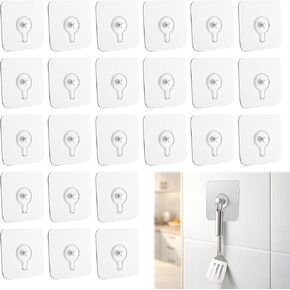 24PCS Picture Hangers Without Nails, Adhesive Hooks for Hanging, Adhesive Wall Hooks, to use Inside Kitchen, Home and Office (6mm) in Saudi Arabia