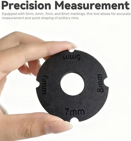 2-Piece Pottery Rim Sizing and Trimming Tool Set - Efficient Portable Round Tool for Smooth Uniform Rims on Clay Bowls, Mugs, and Pots in Kuwait