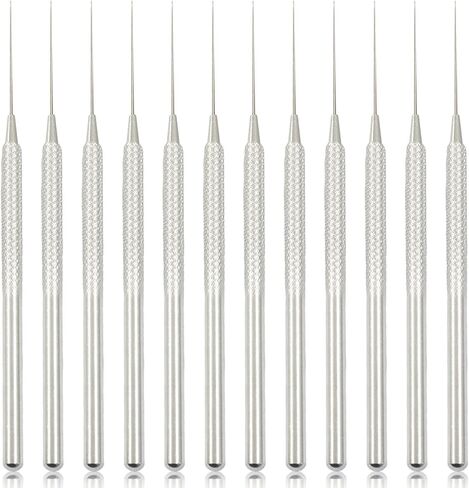 Aoserge Pottery Needle Tool - 12 PCS Stainless Steel Clay Sculpting Tools for Ceramics, DIY Craft & Detailed Carving, Precision Tips, Ergonomic Handle, Pottery Needle Tool Set in Saudi Arabia